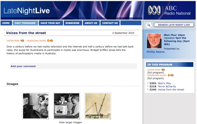 History Week - Radio National